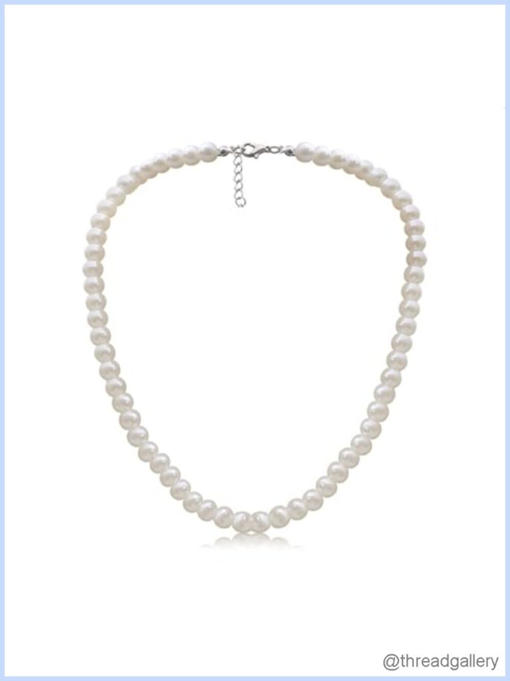 Pearl Necklace 8MM Round Freshwater Cultured 20" Strand
